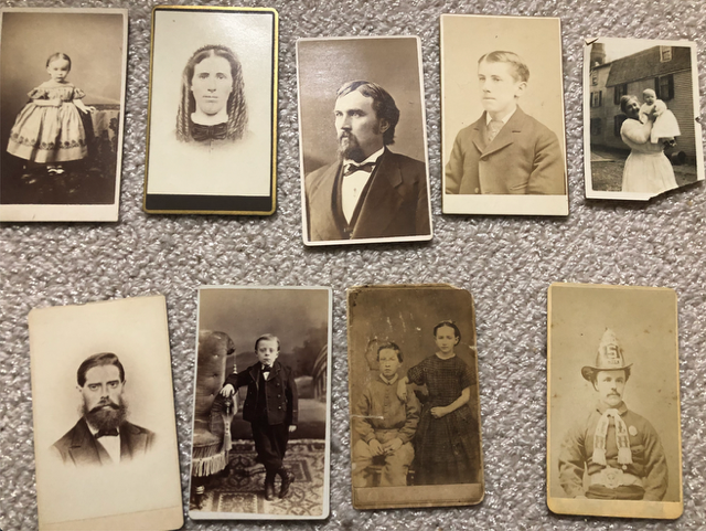 Pile of family ancestry photos