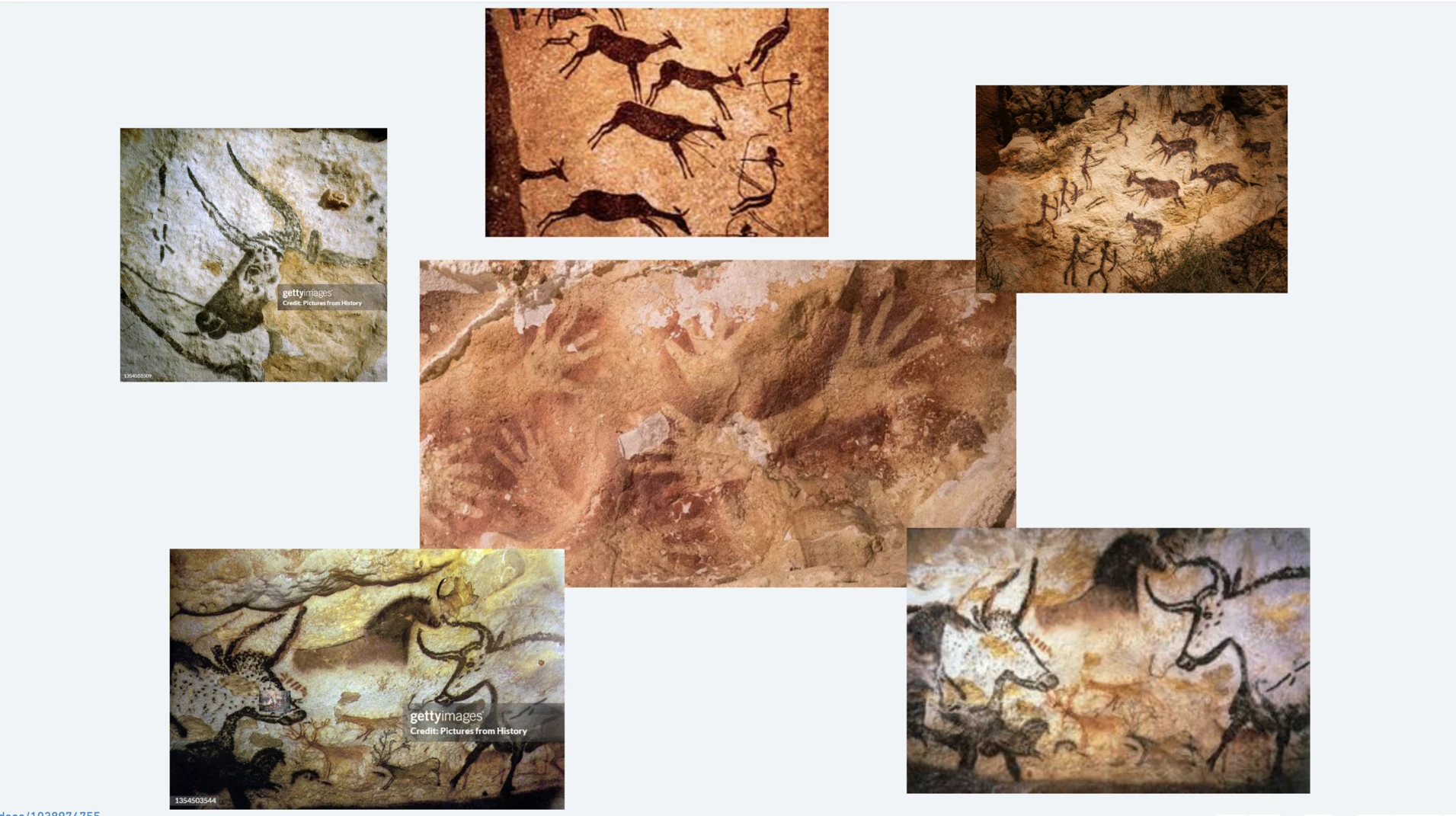 Real prehistoric cave paintings used as research reference